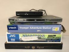 A box of electricals, scanner, hi/fi,