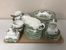 A tray of forty piece Enoch Wedgwood (Tunstall) Ltd Asiatic Pheasants pattern tea and dinner