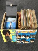 A box of LP records - classical,