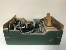 A box of fishing equipment inc.