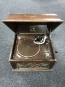 An early 20th century HMV table top gramophone