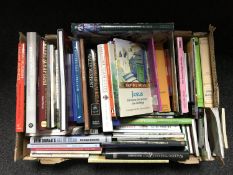 Three boxes of books relating to railways, coastline,