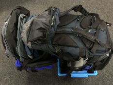 Two boxes of assorted back packs