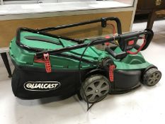 A Qualcast electric lawn mower