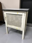 A mid 20th century metal topped food cupboard