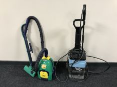 A Kew Hobby 3600 power washer and a Daewoo compact cylinder vac