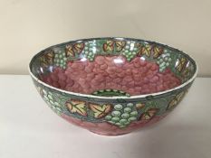 A Maling pink lustre fruit bowl