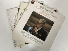 A box of a large quantity of classical LP records and soundtracks