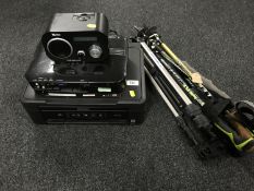 An Epson colour printer together with an Epson tv projector tevion alarm clock,