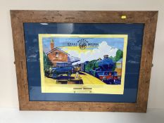 A Great Western Revival cider with tradition adverting poster in a pine frame