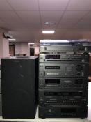 A Sony hifi with speakers