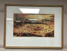 Ray Arnold : 'Ideal Ireal', lithographic print, limited edition, signed, framed.