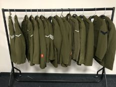 Fifteen British Army Service dress uniforms