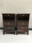 A pair of Stag Minstrel bedside chests