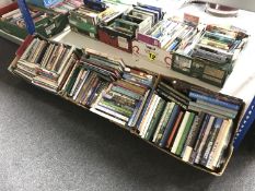 Three boxes of books relating to United Kingdom, travel,