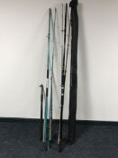 A bundle of fishing rods inc.