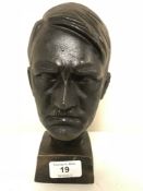 A cast iron bust of Hitler