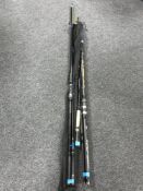 A bundle of four fishing rods