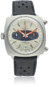 A GENTLEMAN'S STAINLESS STEEL BREITLING GENEVE CHRONOMATIC CHRONOGRAPH WRIST WATCH CIRCA 1970s, REF.