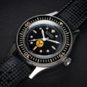 AN EXTREMELY RARE GENTLEMAN'S STAINLESS STEEL BLANCPAIN FIFTY FATHOMS 