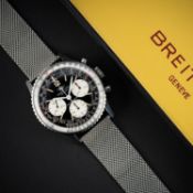 A RARE GENTLEMAN'S STAINLESS STEEL BREITLING NAVITIMER CHRONOGRAPH BRACELET WATCH CIRCA 1970, REF.