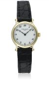 A LADIES 18K SOLID GOLD PATEK PHILIPPE CALATRAVA OFFICIER WRIST WATCH CIRCA 1990s, REF. 4860 D:
