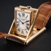 A RARE GENTLEMAN'S 18K SOLID GOLD CARTIER TANK 