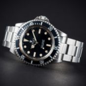 A RARE GENTLEMAN'S STAINLESS STEEL ROLEX OYSTER PERPETUAL SUBMARINER BRACELET WATCH CIRCA 1967, REF.
