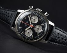 A RARE GENTLEMAN'S STAINLESS STEEL BREITLING TOP TIME CHRONOGRAPH WRIST WATCH CIRCA 1960s, REF.