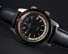 A RARE GENTLEMAN’S STAINLESS STEEL ENICAR SHERPA GUIDE 600 GMT AUTOMATIC WRIST WATCH CIRCA 1960s