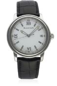A GENTLEMAN'S STAINLESS STEEL BLANCPAIN LEMAN AUTOMATIC WRIST WATCH CIRCA 2002, REF. 2100-1127-53B