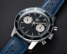A RARE GENTLEMAN'S STAINLESS STEEL HEUER AUTAVIA CHRONOGRAPH WRIST WATCH CIRCA 1970, REF. 7763C D: