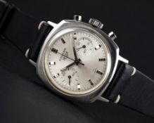 A GENTLEMAN'S STAINLESS STEEL HEUER CAMARO CHRONOGRAPH WRIST WATCH CIRCA 1970, REF. 7743 D: Silver