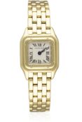 A LADIES 18K SOLID GOLD CARTIER PANTHERE 