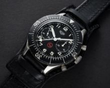 A GENTLEMAN'S STAINLESS STEEL GERMAN MILITARY HEUER 