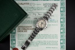 A RARE GENTLEMAN'S STAINLESS STEEL ROLEX OYSTER PERPETUAL DATE 