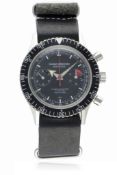 A GENTLEMAN’S STAINLESS STEEL NIVADA GRENCHEN CROTON CHRONOMASTER AVIATOR SEA DIVER WRIST WATCH