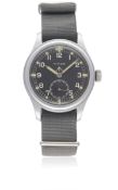 A GENTLEMAN'S BRITISH MILITARY TIMOR W.W.W. WRIST WATCH CIRCA 1940s, PART OF THE 