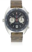 A GENTLEMAN'S STAINLESS STEEL HEUER AUTAVIA AUTOMATIC CHRONOGRAPH WRIST WATCH CIRCA 1970s, REF.