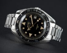 A VERY RARE GENTLEMAN'S STAINLESS STEEL EBERHARD & CO SCAFOGRAF 300 AUTOMATIC DIVERS BRACELET
