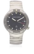 A GENTLEMAN'S TITANIUM PORSCHE DESIGN BY IWC OCEAN DIVERS BRACELET WATCH CIRCA 1990s, WITH BOX &
