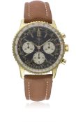 A GENTLEMAN'S GOLD CAPPED BREITLING NAVITIMER CHRONOGRAPH WRIST WATCH CIRCA 1960s, REF. 806