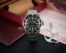 A RARE GENTLEMAN'S STAINLESS STEEL ROLEX TUDOR PRINCE OYSTERDATE SUBMARINER 