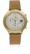 A FINE GENTLEMAN'S 18K SOLID GOLD AUDEMARS PIGUET HUITIEME AUTOMATIC CHRONOGRAPH WRIST WATCH CIRCA