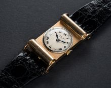 A FINE & RARE GENTLEMAN'S LARGE TWO COLOUR 18K SOLID GOLD AUDEMARS PIGUET CANOPY WRIST WATCH CIRCA