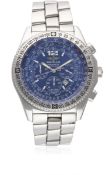 A GENTLEMAN'S STAINLESS STEEL BREITLING B-2 AUTOMATIC CHRONOGRAPH BRACELET WATCH CIRCA 2000s, REF.