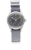 A GENTLEMAN'S BRITISH MILITARY LEMANIA W.W.W. WRIST WATCH CIRCA 1940s, PART OF THE 