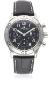 A GENTLEMAN'S STAINLESS STEEL BREGUET TYPE XX AERONAVALE CHRONOGRAPH WRIST WATCH DATED 2003, REF.