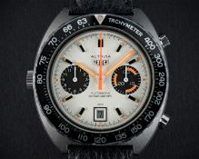 AN EXTREMELY RARE GENTLEMAN'S STAINLESS STEEL HEUER AUTAVIA 