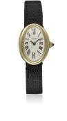 A RARE LADIES 18K SOLID GOLD CARTIER BAIGNOIRE WRIST WATCH CIRCA 1960s, WITH LONDON HALLMARKS